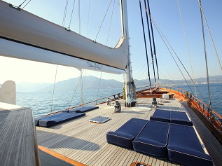 Luxury gulet deck