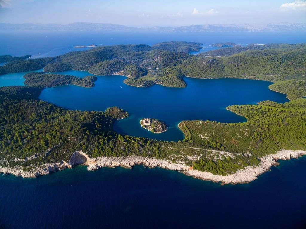 Mljet island with Monastery of Saint Mary