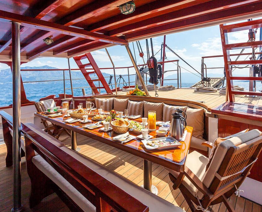 Breakfast on Aft Deck