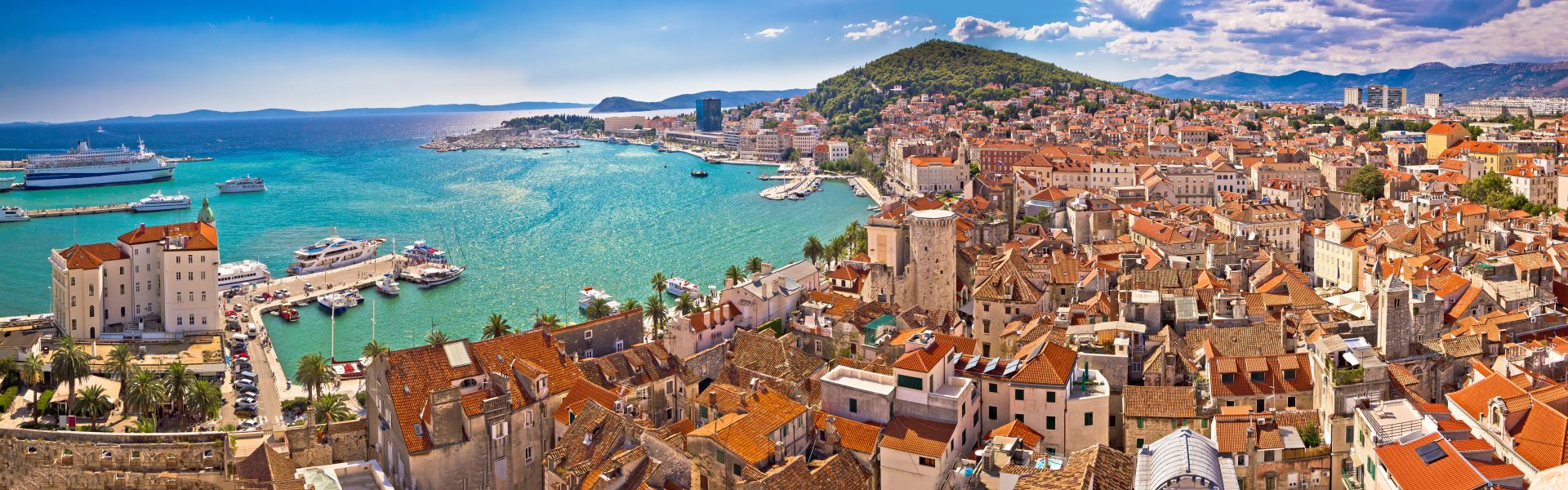 Split Waterfront Aerial Panoramic View Split Waterfront Aerial Panoramic View