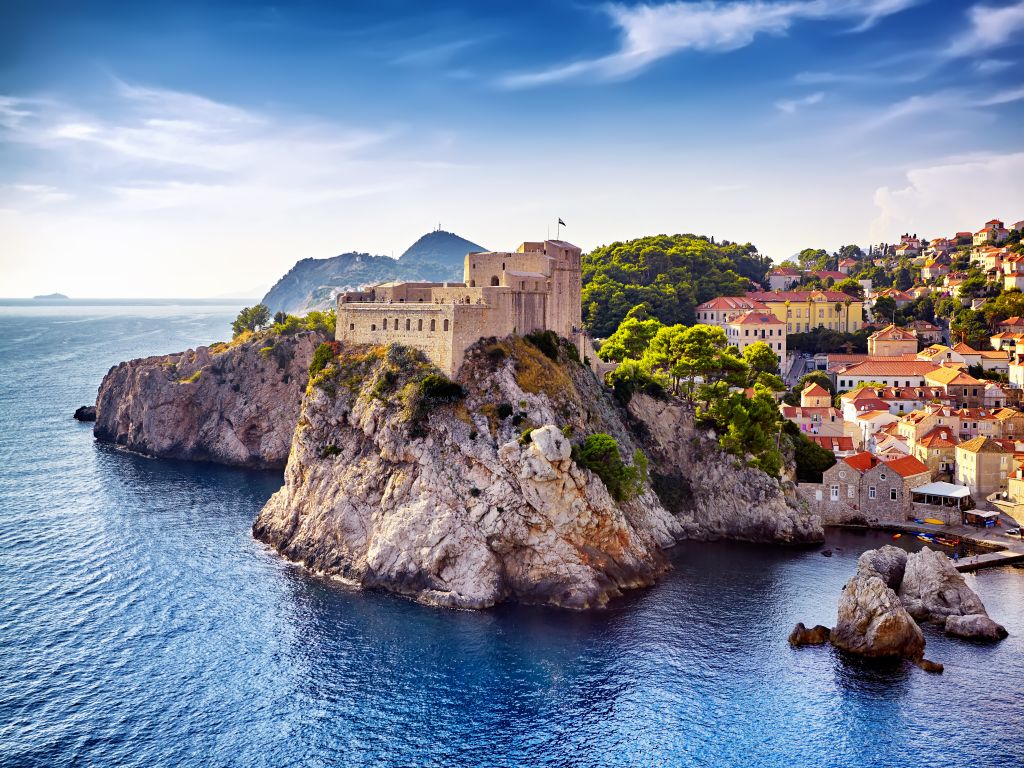 General View Of Dubrovnik - Fortresses Lovrijenac And Bokar Seen General View Of Dubrovnik - Fortresses Lovrijenac And Bokar Seen
