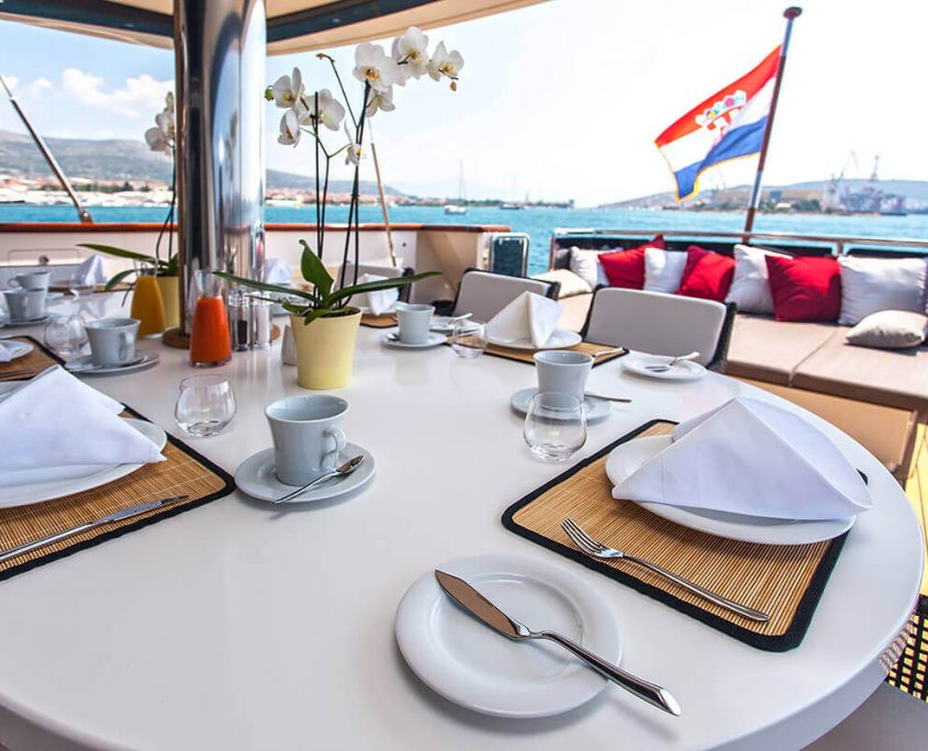 Dining area on Aft Deck