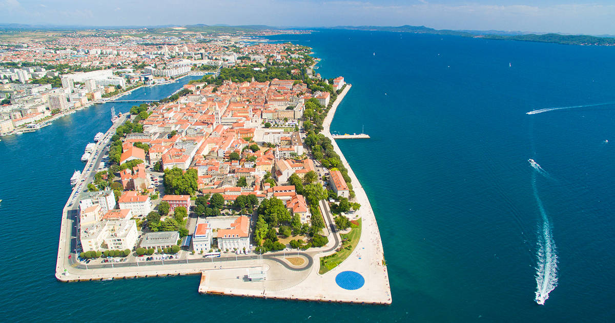 Aerial view of Zadar