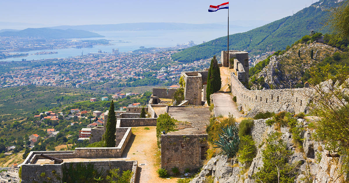 Old fort in Split, Croatia - architecture background