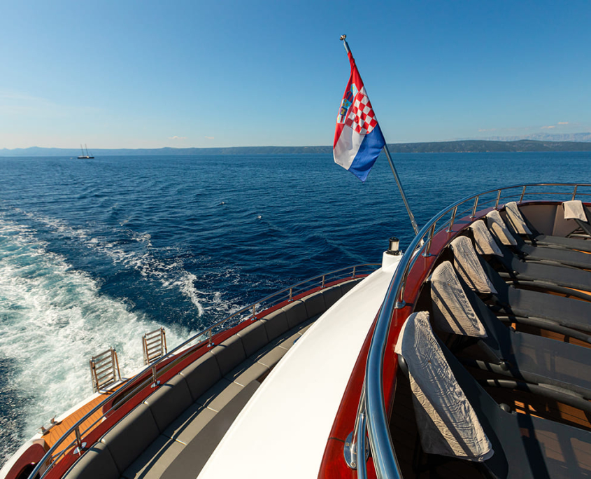 YOLO Stern view from sundeck YOLO Stern view from sundeck